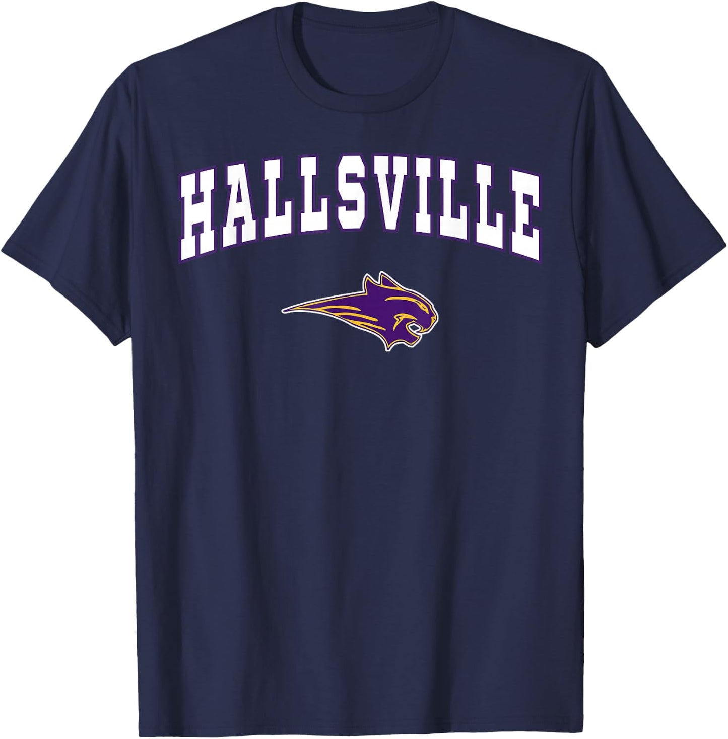 Hallsville High School Bobcats C2 T-Shirt - T-Shirt | Navy