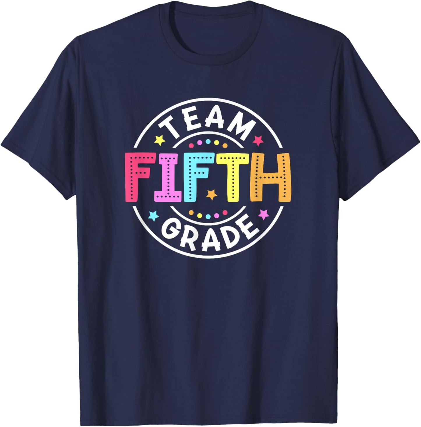 Team Fifth Grade Teacher Back To School 5th Grade Squad Kids T-Shirt - T-Shirt | Navy