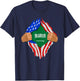 Saudi Arabian Blood Inside Me Shirt | Saudi Arabia Flag Gift T-Shirt - T-Shirt | Navy