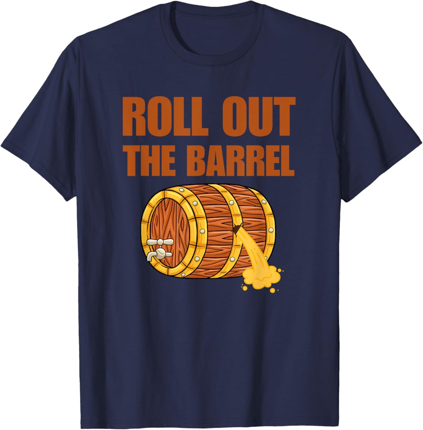 Brewers Roll Out The Barrel T-Shirt - T-Shirt | Navy