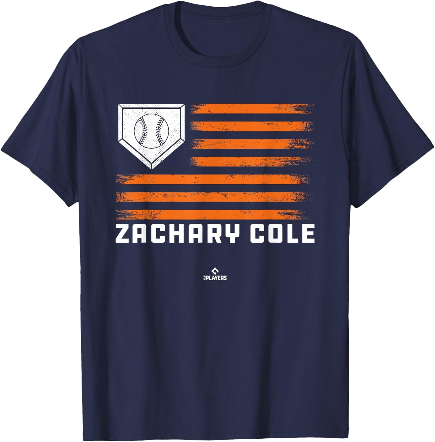 Vintage Flag Gameday Zachary Cole Prospect Baseball Fan Gear T-Shirt - T-Shirt | Navy