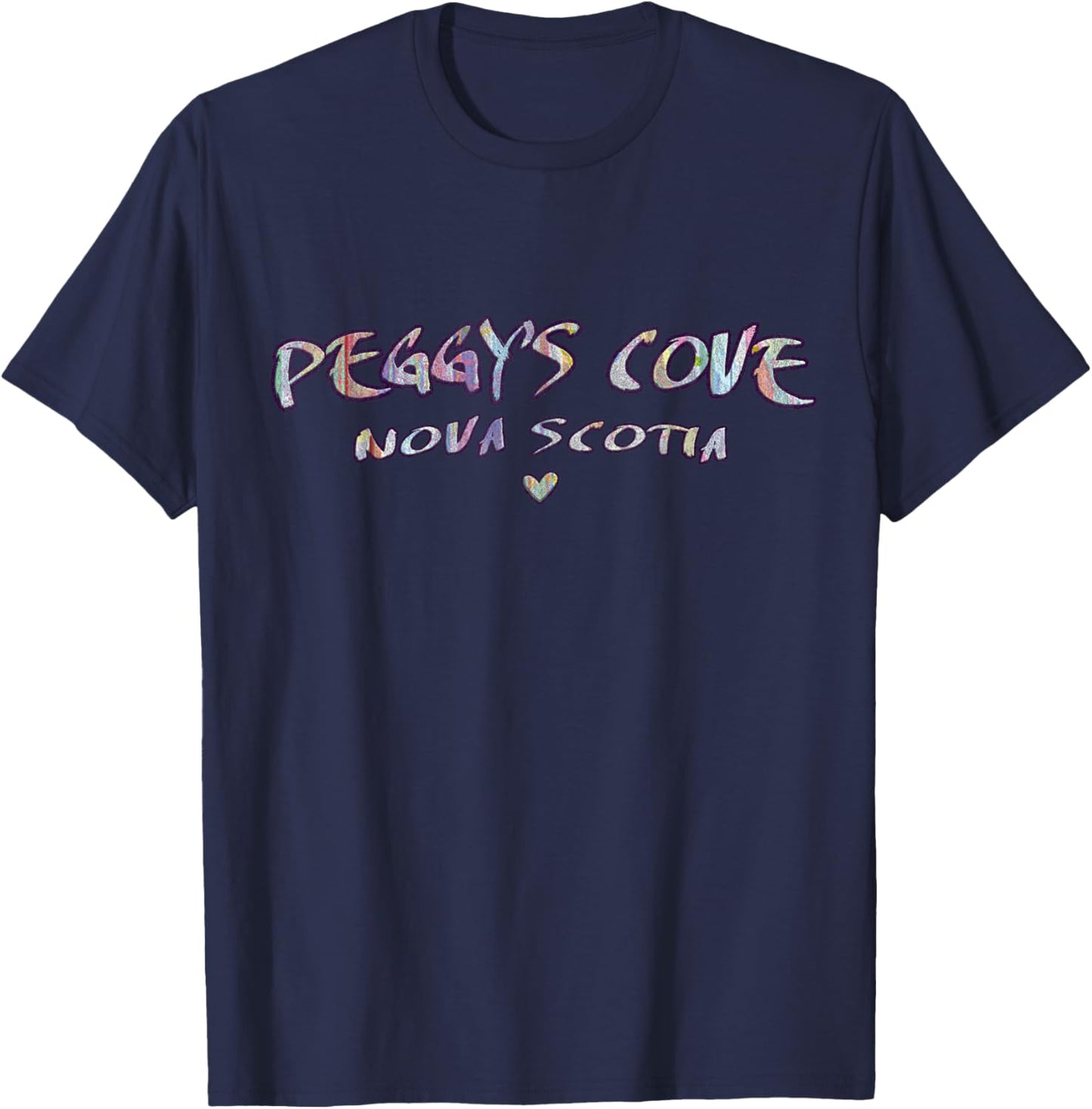 Peggy's Cove Nova Scotia Painted Logo - Peggy's Cove Canada T-Shirt - T-Shirt | Navy