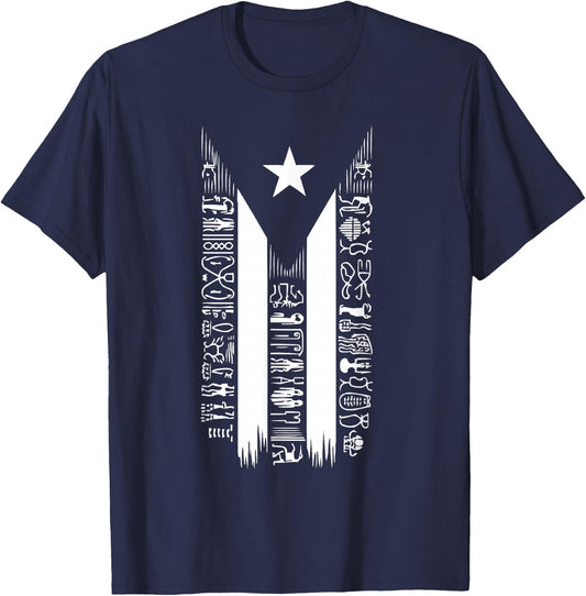 Taino Indian Puerto Rico Pride Boricua Puerto Rican T-Shirt - T-Shirt | Navy