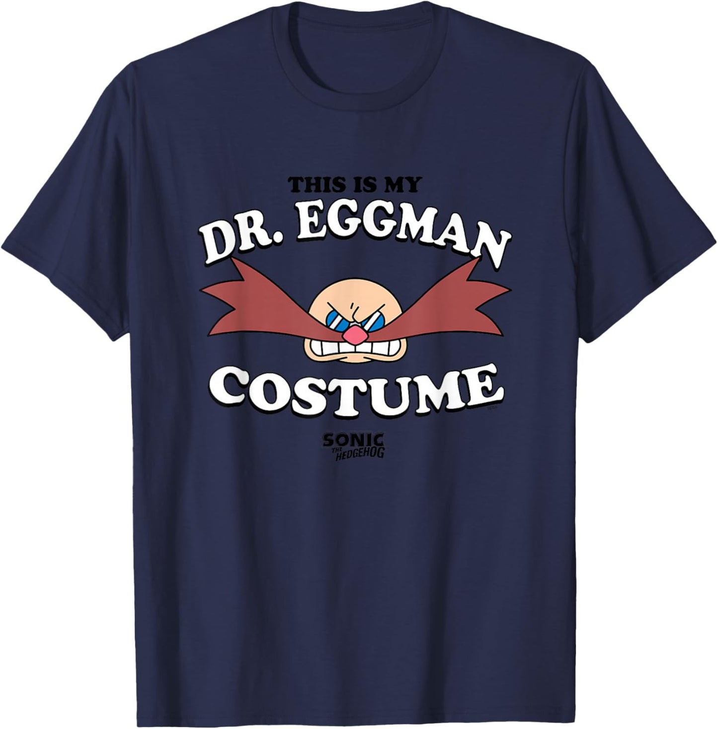 Sonic The Hedgehog Halloween This Is My Eggman Retro Costume T-Shirt - T-Shirt | Navy