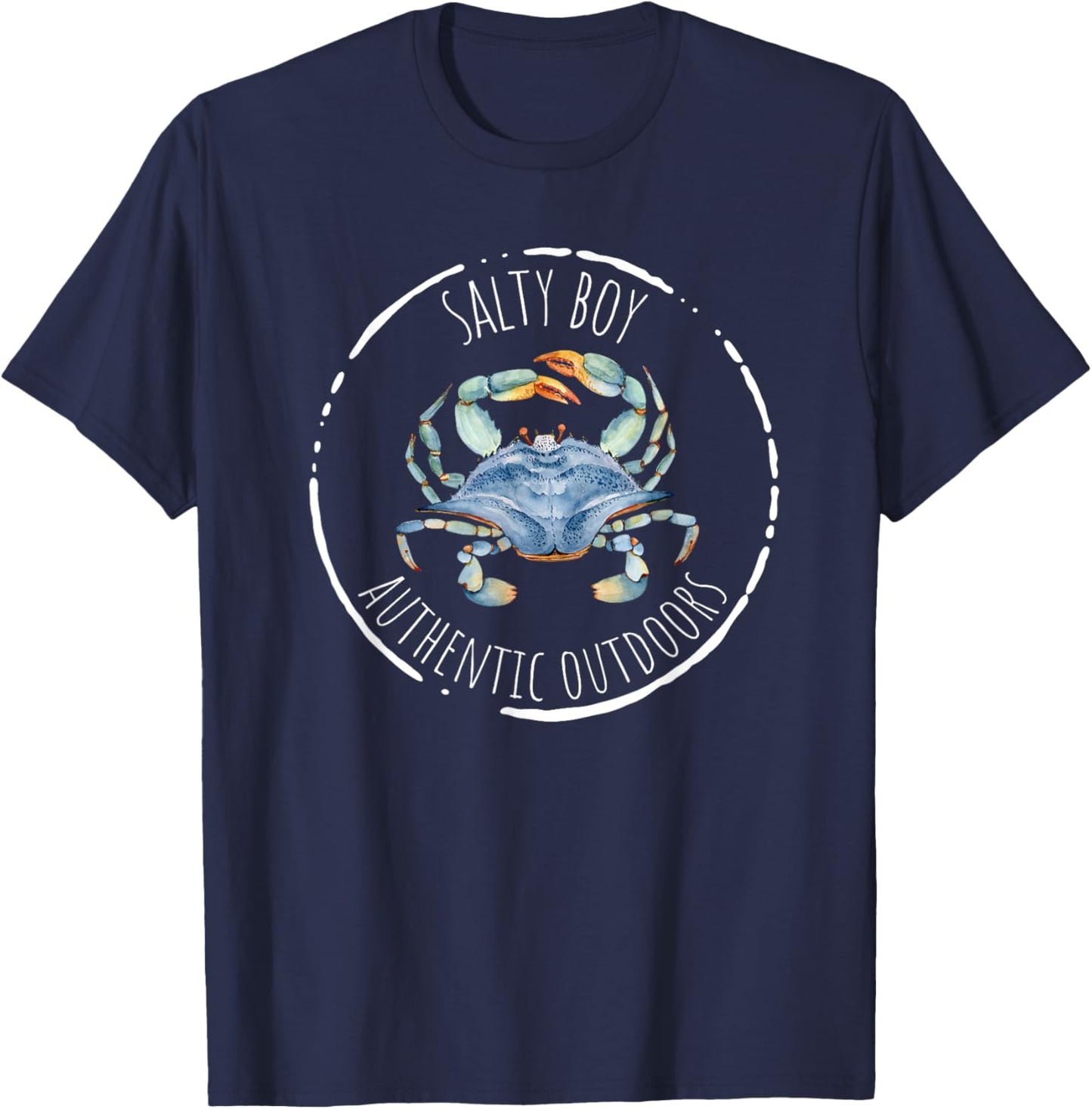Salty Boy Salty Attitude Funny Fishing Crab Fishing Salty T-Shirt - T-Shirt | Navy