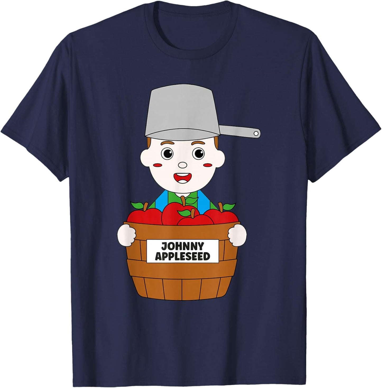 Johnny Appleseed Day Apple 26 September Tree Farmer Orchard T-Shirt - T-Shirt | Navy