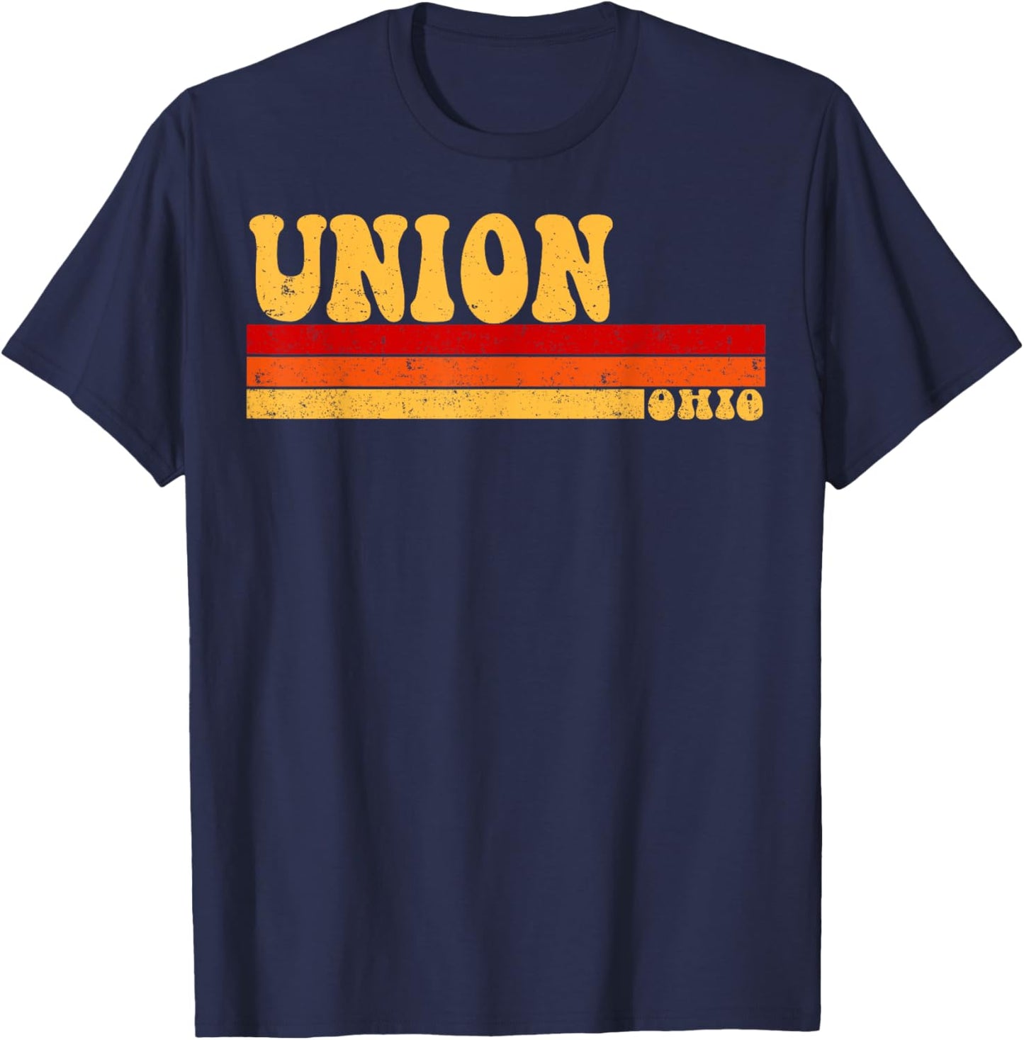 UNION Ohio City Vintage Roots Retro Design 70s 80s T-Shirt - T-Shirt | Navy