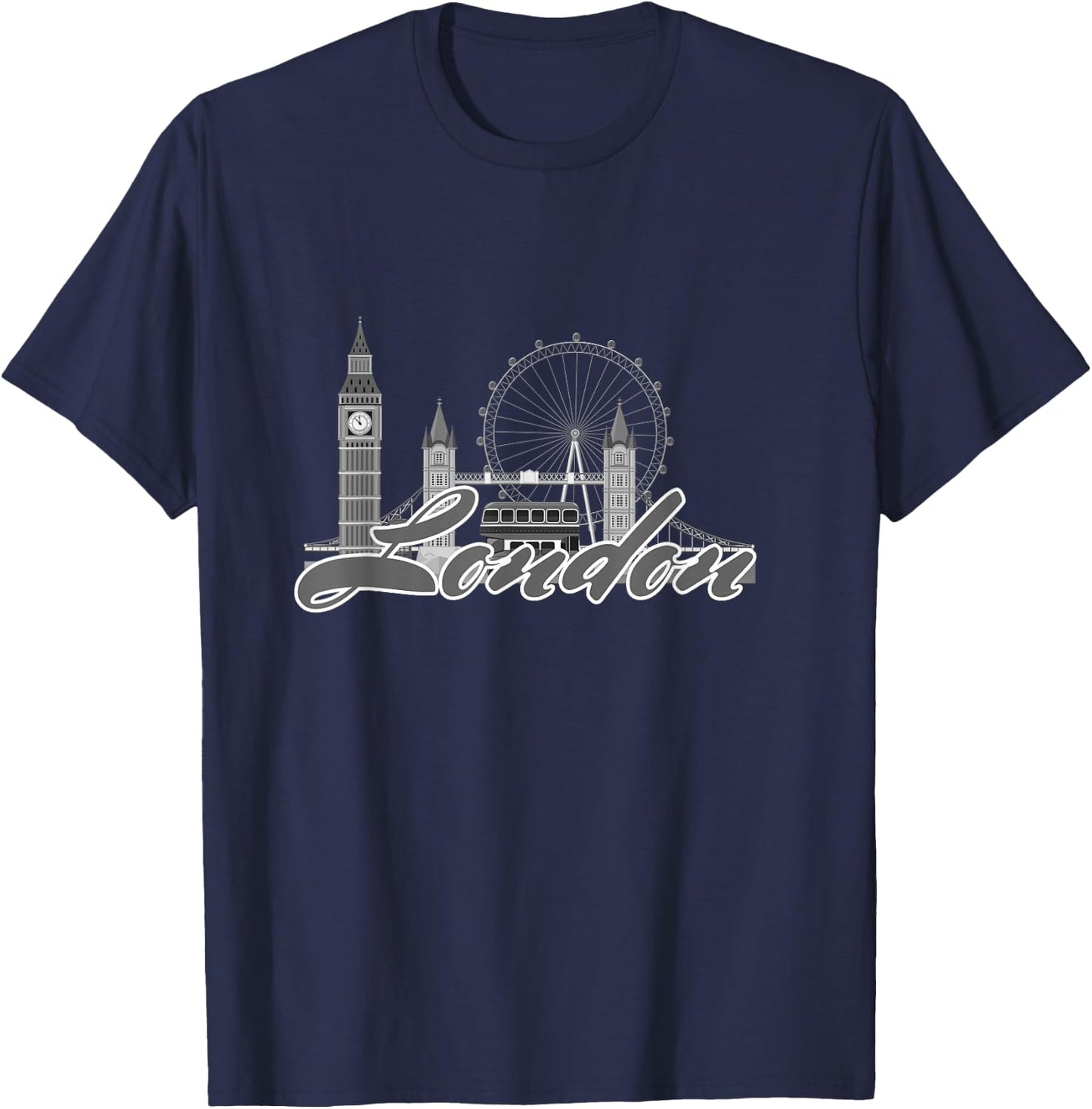 London Souvenir City British UK Men Women Gift T-Shirt - T-Shirt | Navy