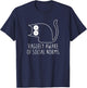 Vaguely Aware Of Social Norms Funny Cat Lover Sarcastic Gift T-Shirt - T-Shirt | Navy