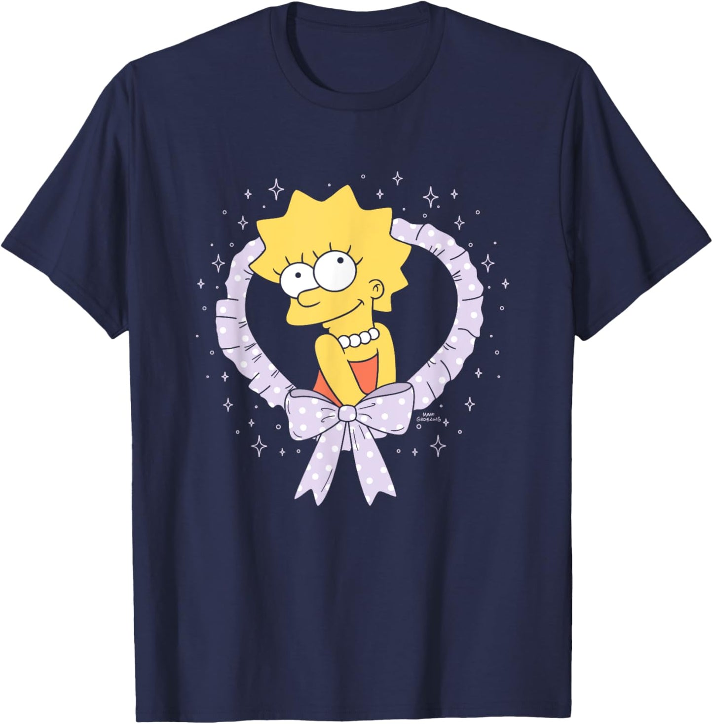 The Simpsons Valentine's Day Sweet Lisa Heart T-Shirt - T-Shirt | Navy