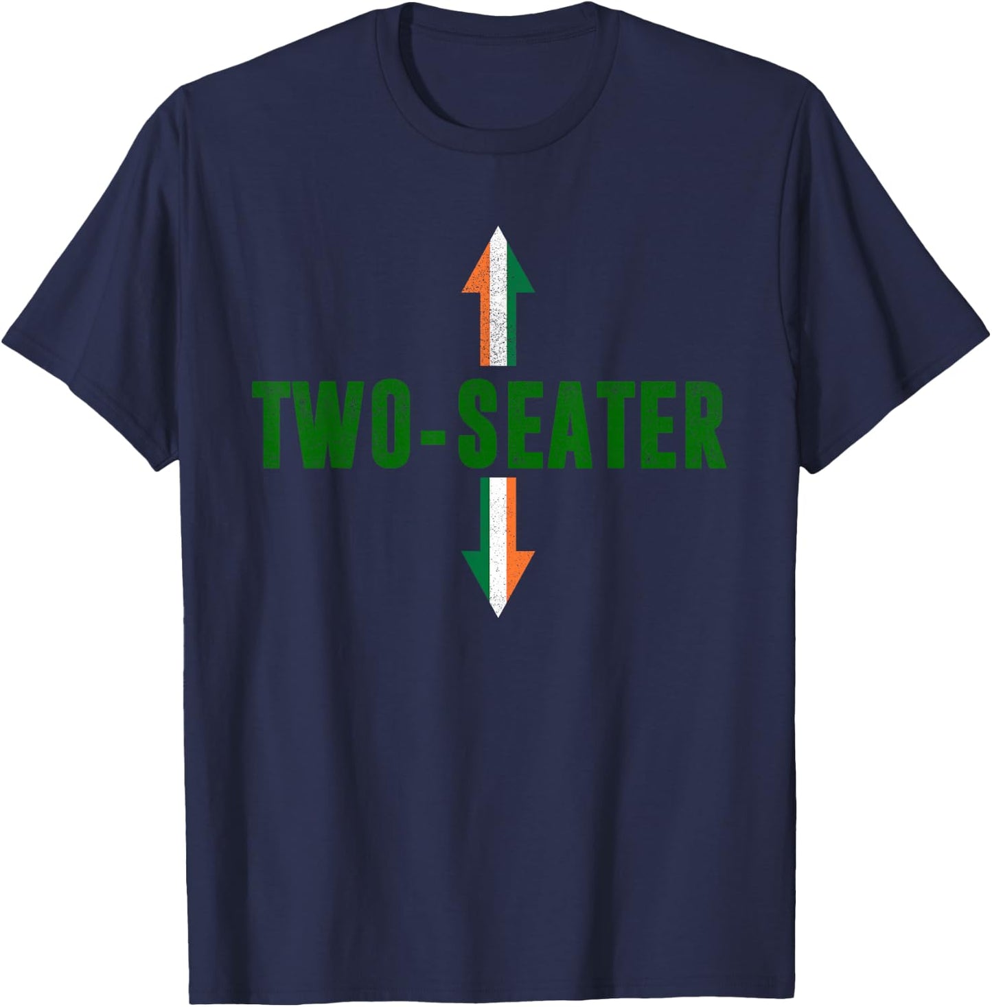 Irish Flag Two Seater Party-Trashy Adult Humor St Patrick's T-Shirt - T-Shirt | Navy
