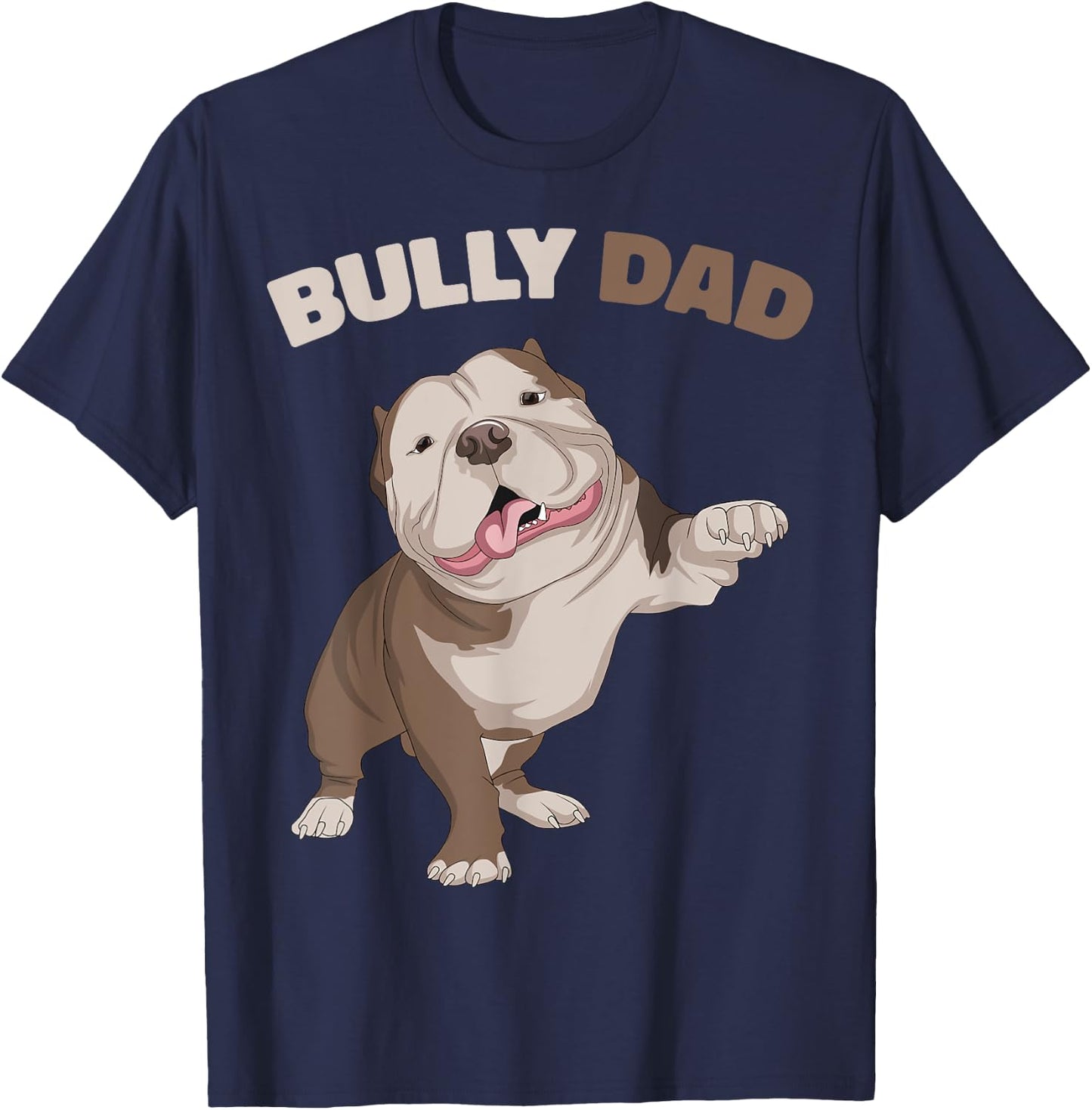 American Bully Dad Dog Owner Father Funny Men T-Shirt - T-Shirt | Navy