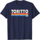 Toritto, Italy Retro 70s 80s Style T-Shirt - T-Shirt | Navy