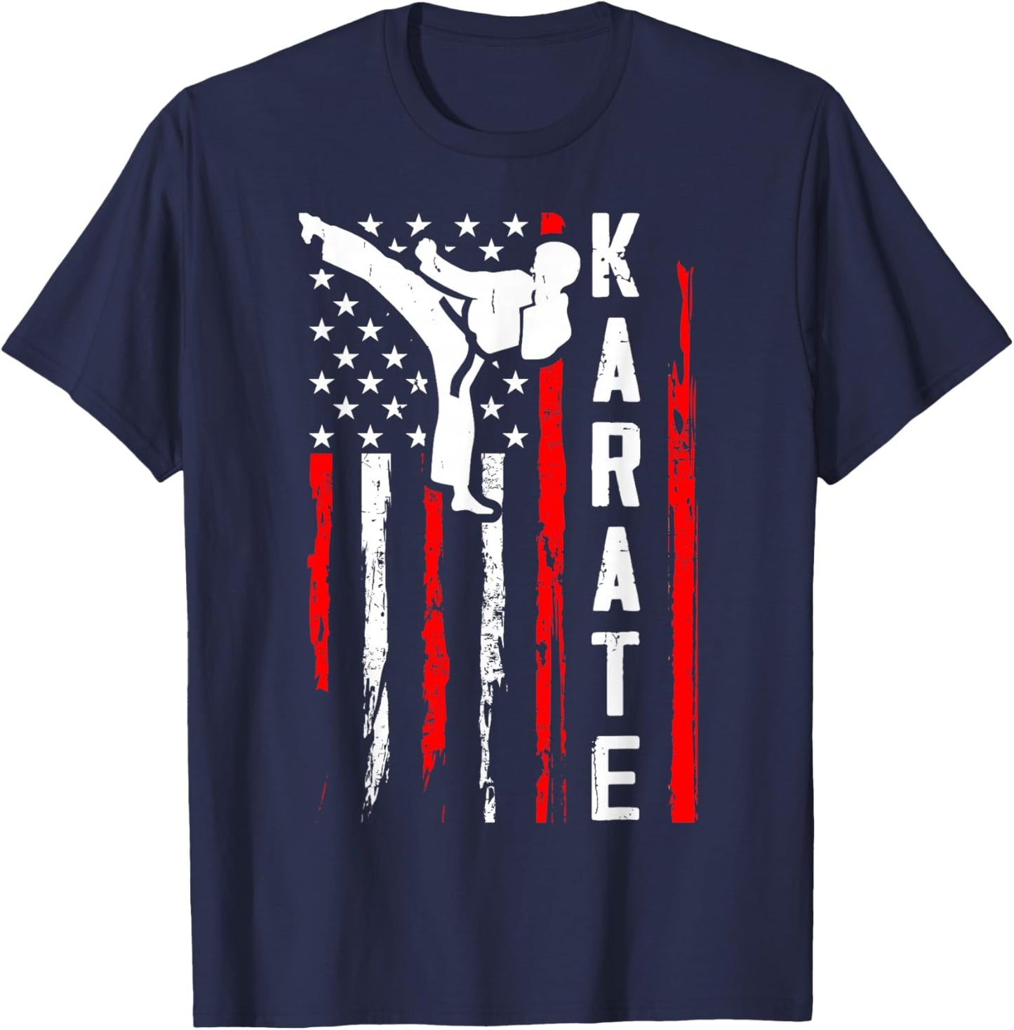 Karate USA American Flag T-Shirt - T-Shirt | Navy