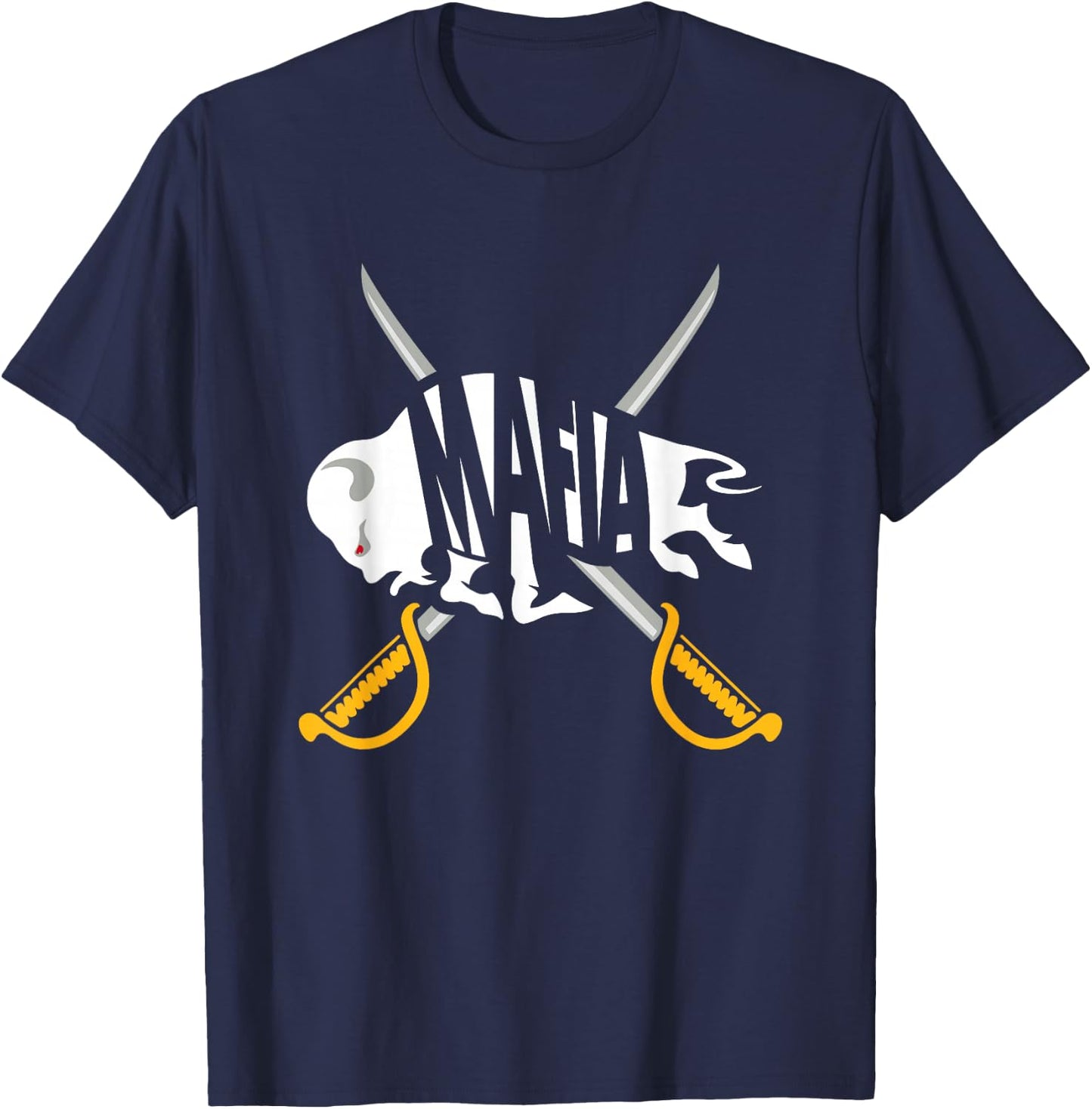WNY Pride - Gray White Yellow Buffalo Small T-Shirt - T-Shirt | Navy