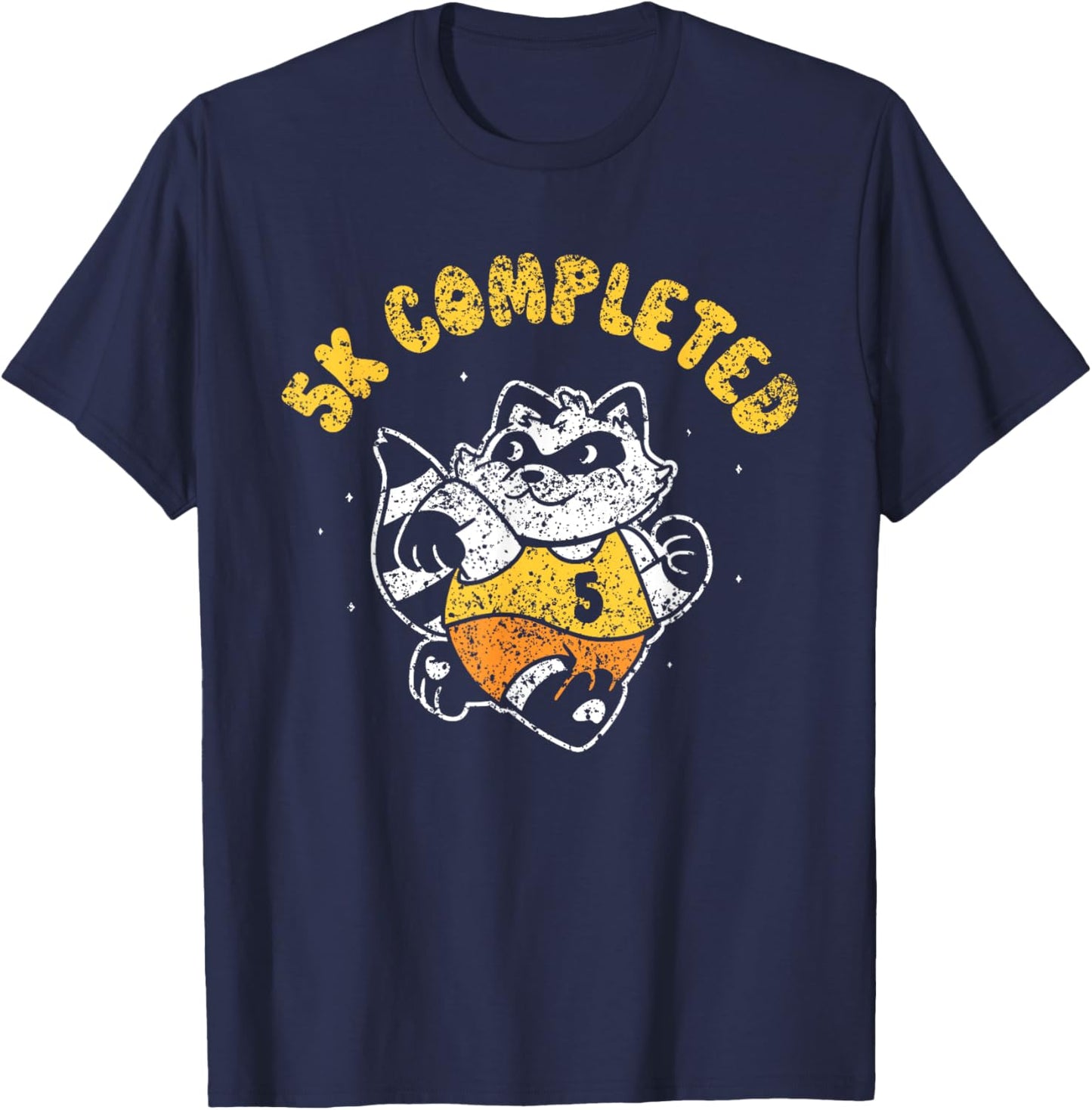 5K Completed Race Runner Run Running 5K T-Shirt - T-Shirt | Navy