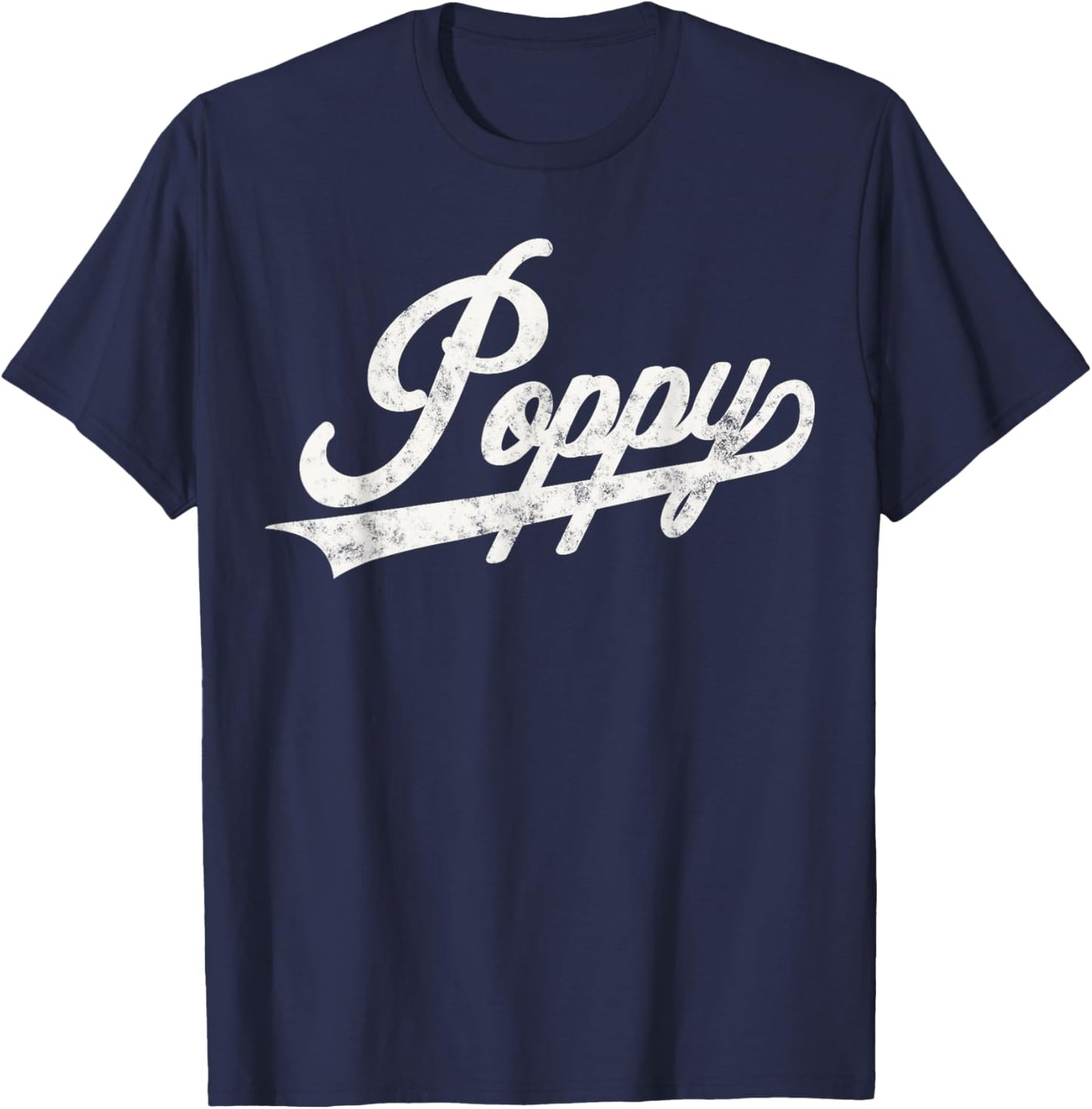 Poppy Retro Style Father’s day Gift Papa Grandpa T-Shirt - T-Shirt | Navy