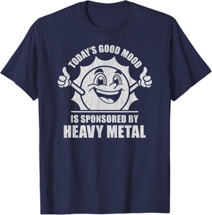 Funny Retro Vintage Today's Good Mood Heavy Metal T-Shirt - T-Shirt | Navy