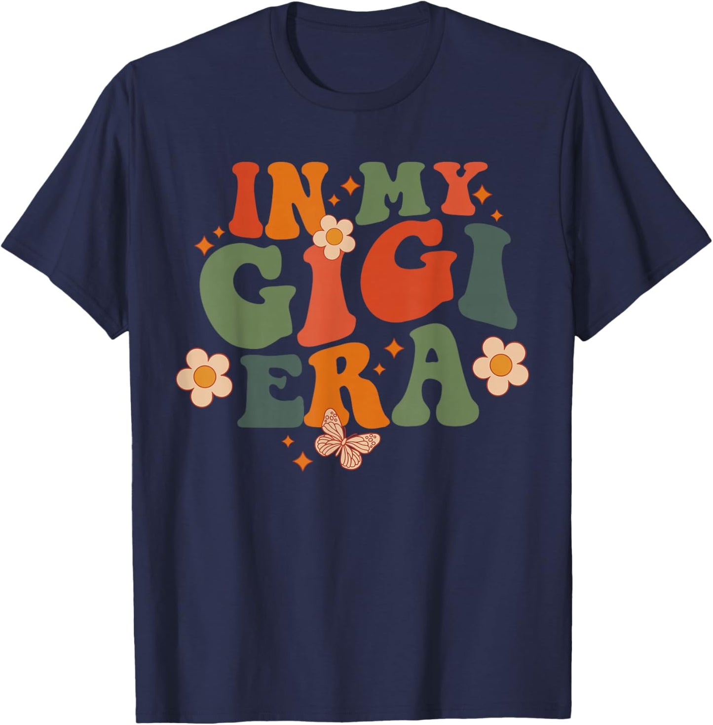 In My Gigi Era Baby Announcement for Grandma Mother's Day T-Shirt - T-Shirt | Navy