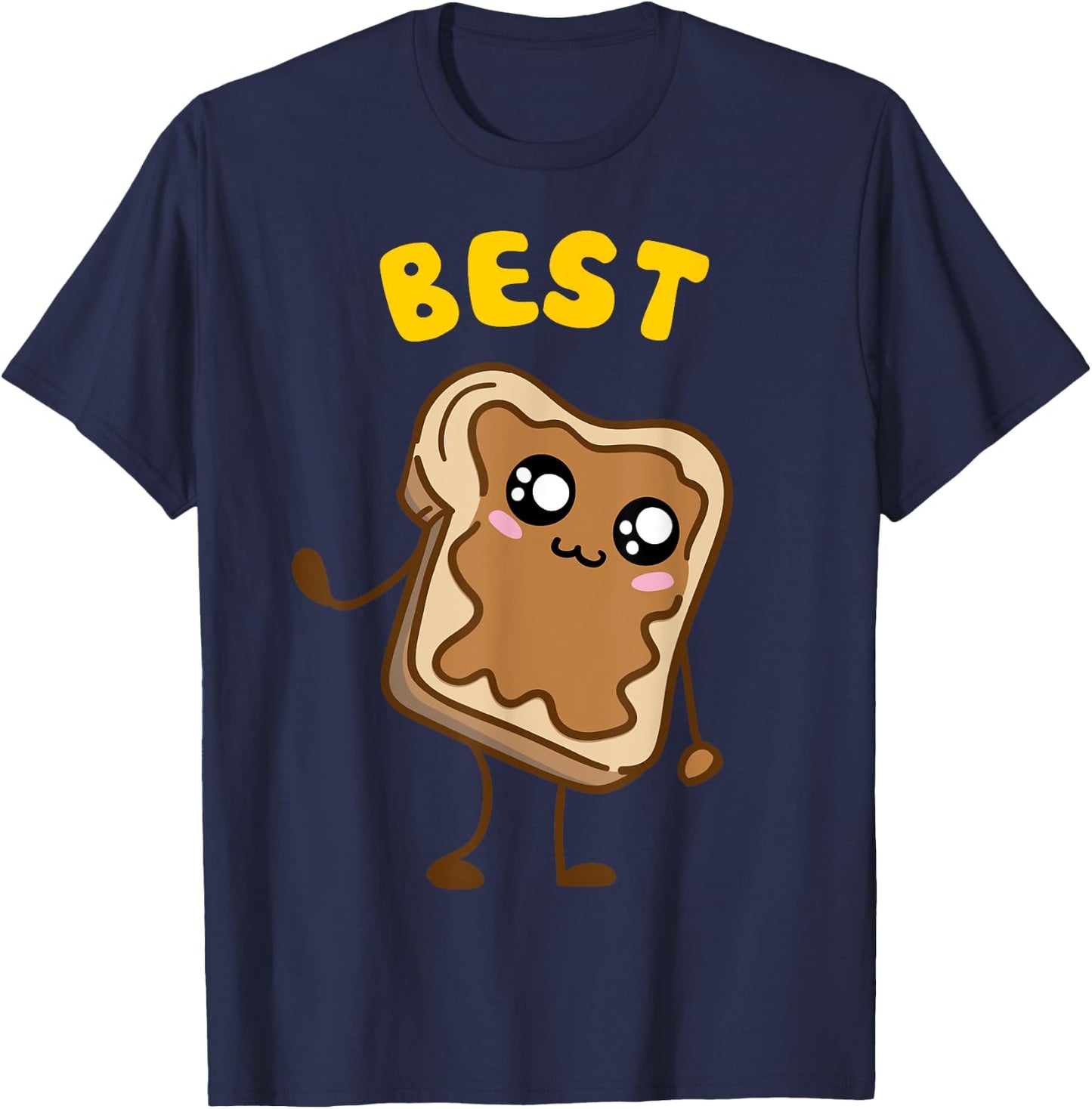 Kawaii Peanut Butter - Jelly - 1/2 BFF Best Friends Matching T-Shirt - T-Shirt | Navy