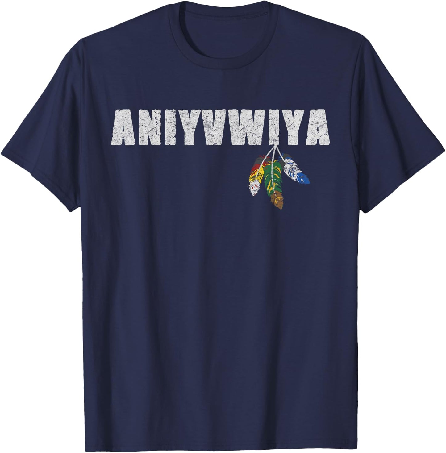 Native American Pride Cherokee Keetoowah Nation Tsi Tsalagi T-Shirt - T-Shirt | Navy