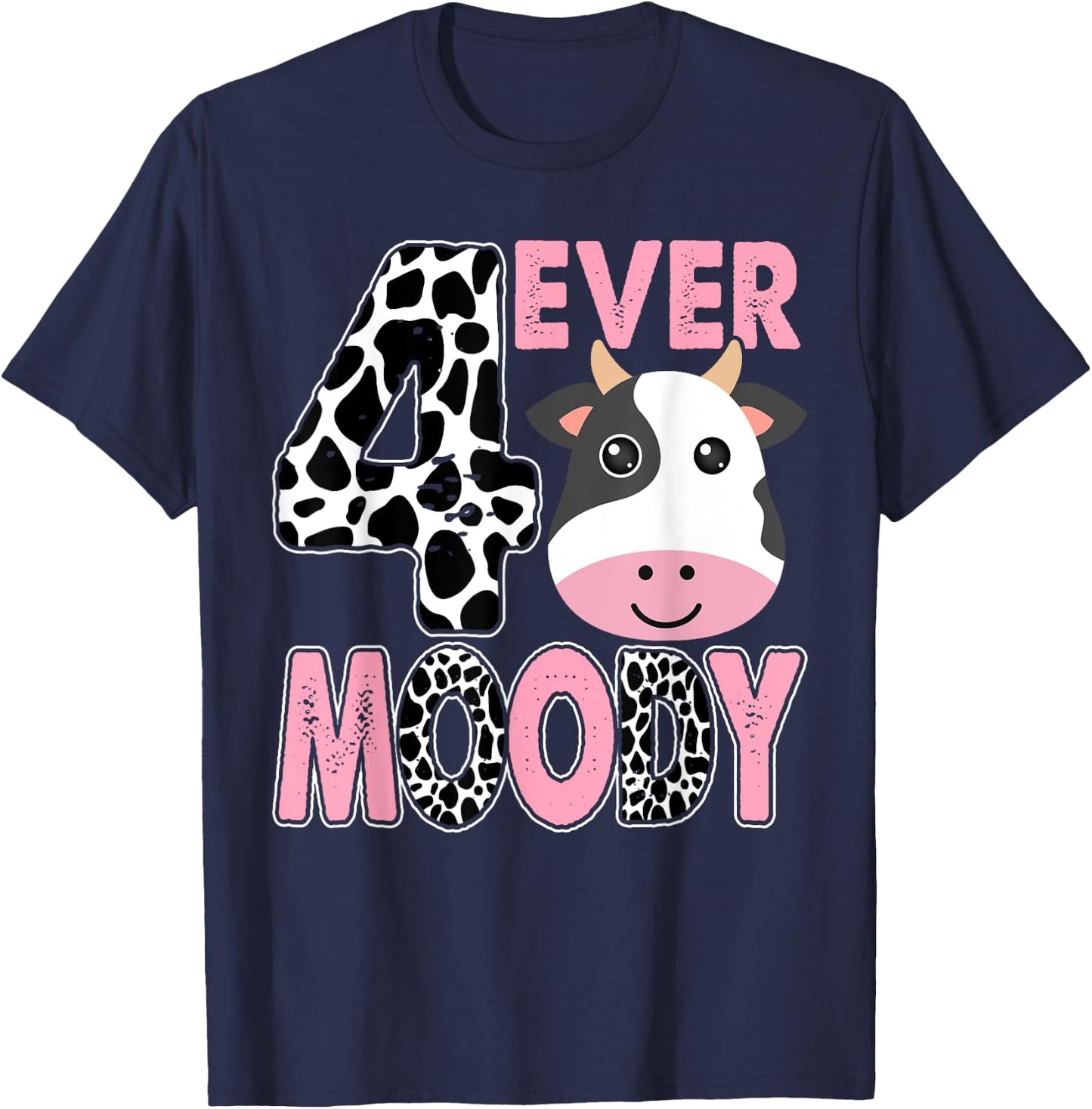 Im 4 4th Bday Four Ever Moody Birthday Decorations T-Shirt - T-Shirt | Navy