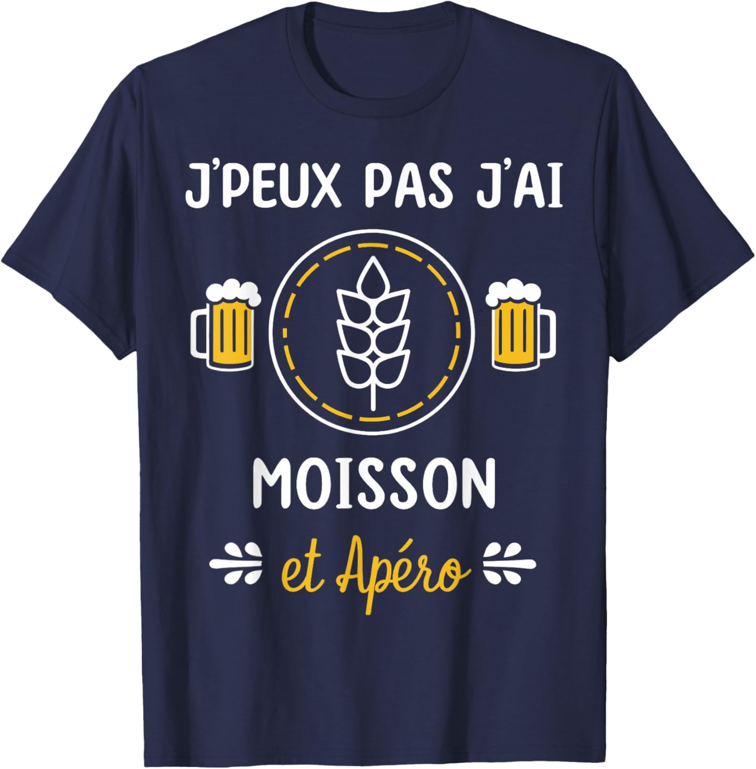 I Can't Have a Harvest , Black, S T-Shirt - T-Shirt | Navy