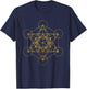 Metatron's Cube Sacred Geometry Yoga Pray T-Shirt - T-Shirt | Navy