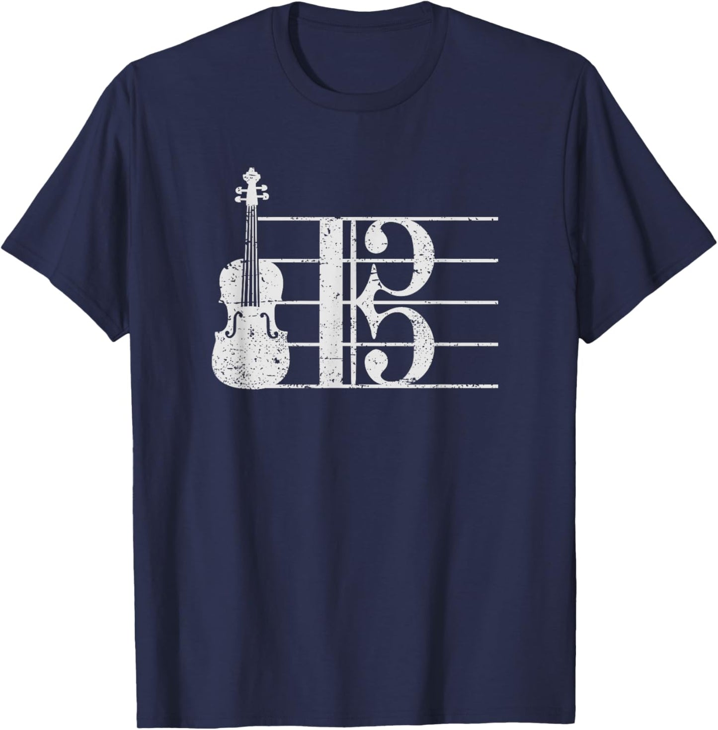 Alto Clef Viola Player Violist T-Shirt - T-Shirt | Navy