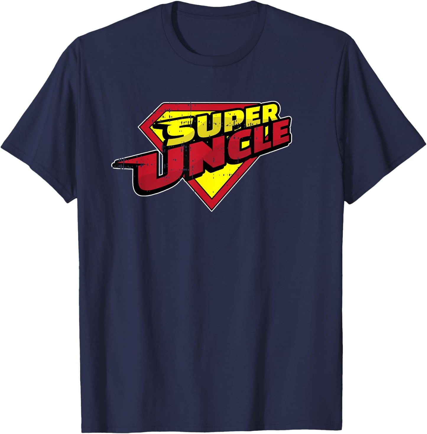 Super Uncle Super Hero Great Cool Niece and Nephew gifts T-Shirt - T-Shirt | Navy