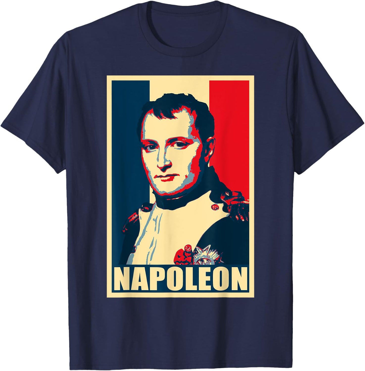 Napoleon Propaganda Poster Pop Art T-Shirt - T-Shirt | Navy