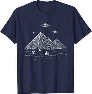 Alien Believer Intergalactic Conspiracy Theory Ancient T-Shirt - T-Shirt | Navy