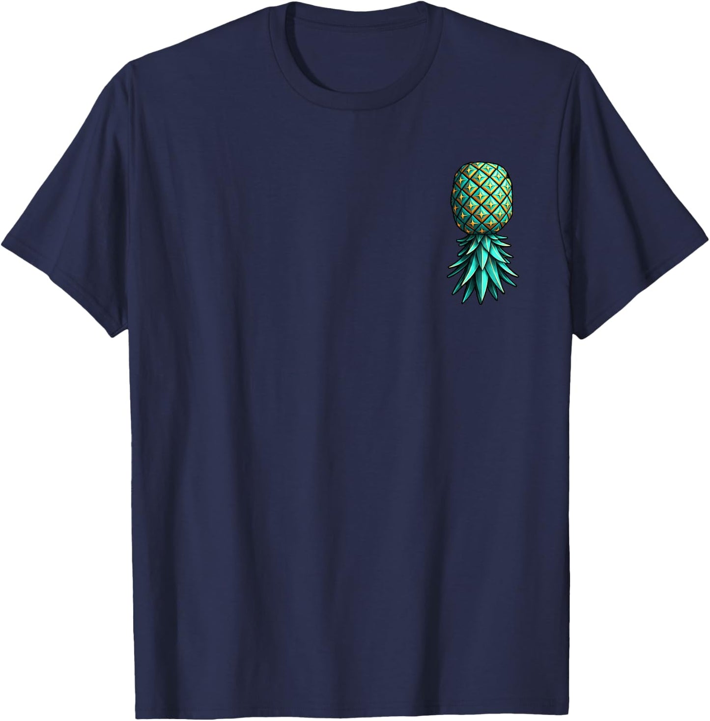 Secret Order - Upside Down Pineapple Alternative Lifestyle T-Shirt - T-Shirt | Navy