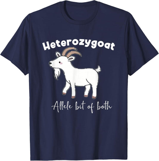 Heterozygoat Allele bit of both Funny Design T-Shirt - T-Shirt | Navy