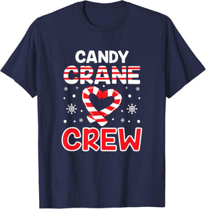 Candy Cane Crew Christmas Sweets Family Matching Costume T-Shirt - T-Shirt | Navy