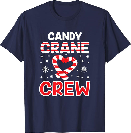 Candy Cane Crew Christmas Sweets Family Matching Costume T-Shirt - T-Shirt | Navy
