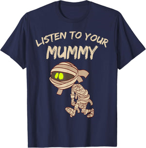 Listen to your Mummy Halloween Spooky 31st October candy T-Shirt - T-Shirt | Navy
