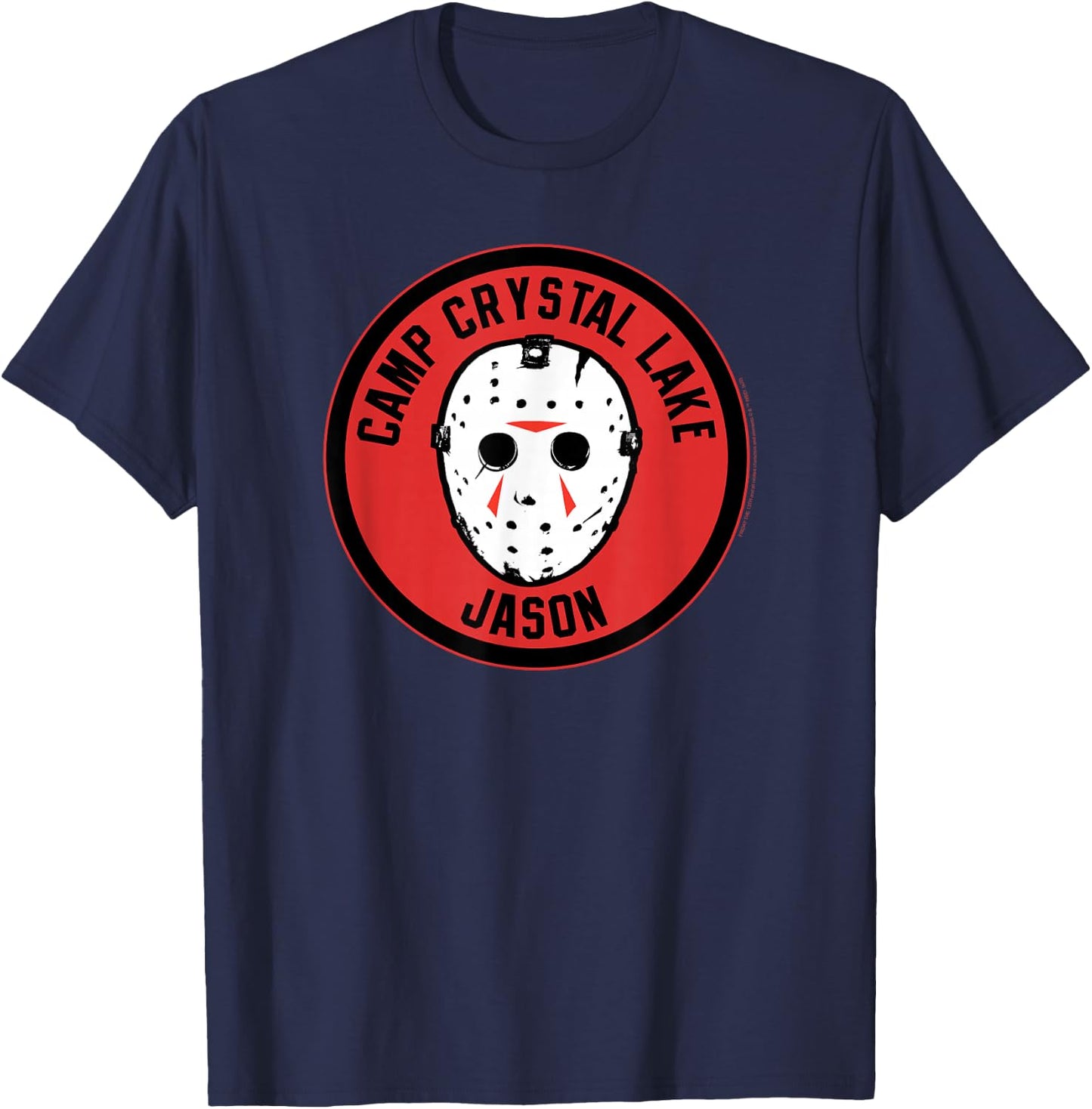 Friday The 13th Jason Camp Crystal Lake Patch T-Shirt - T-Shirt | Navy