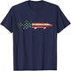 Pike Musky Fishing American Flag Vintage Patriotic Fisherman T-Shirt - T-Shirt | Navy