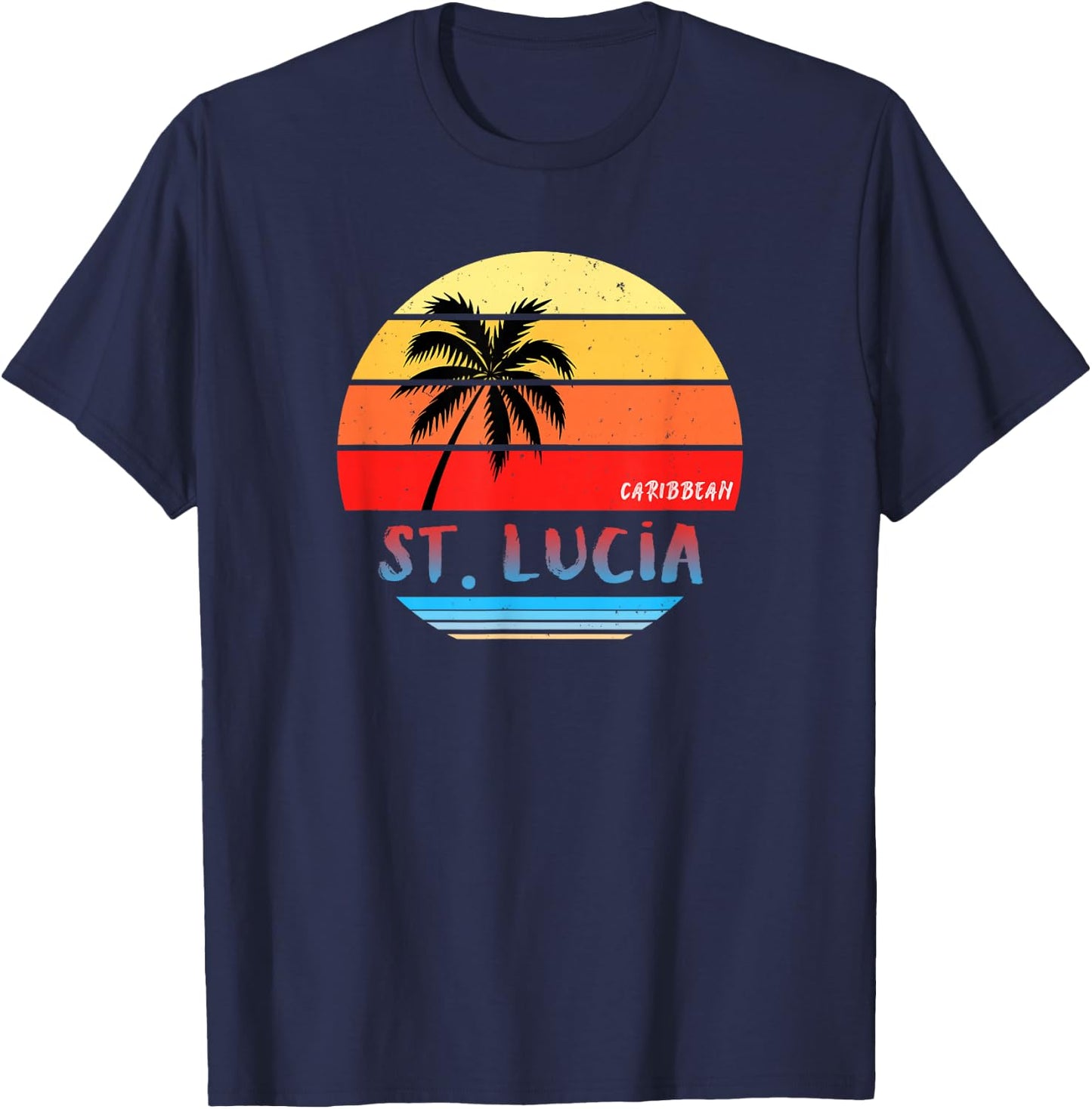 Saint Lucia Souvenir Gift T-Shirt - T-Shirt | Navy