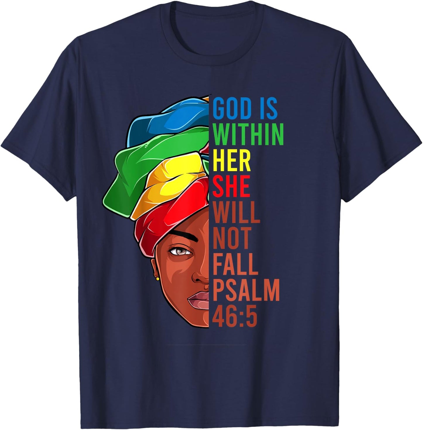 African American Apparel, Jesus Christian Black Women T-Shirt - T-Shirt | Navy