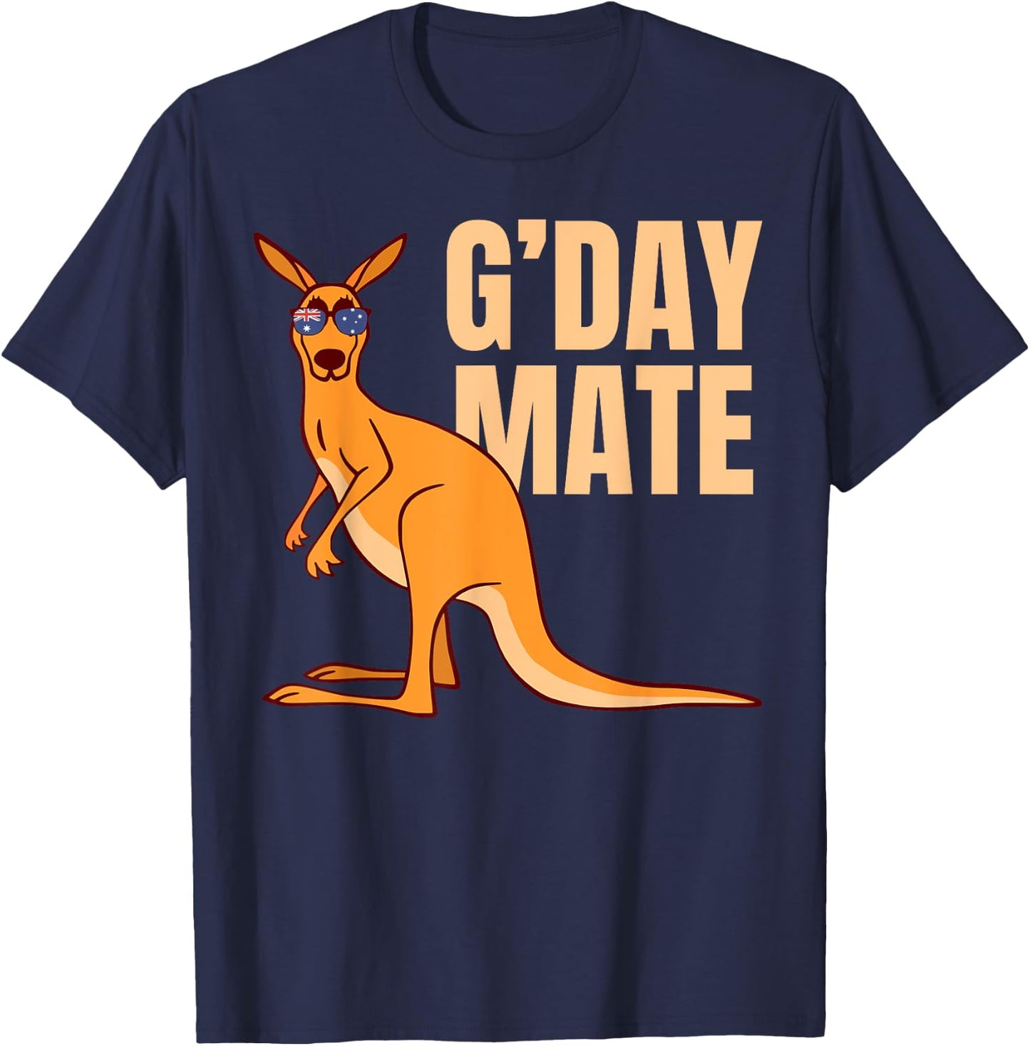 Australia G'Day Mate Shirt Funny Kangaroo Australian Symbol T-Shirt - T-Shirt | Navy