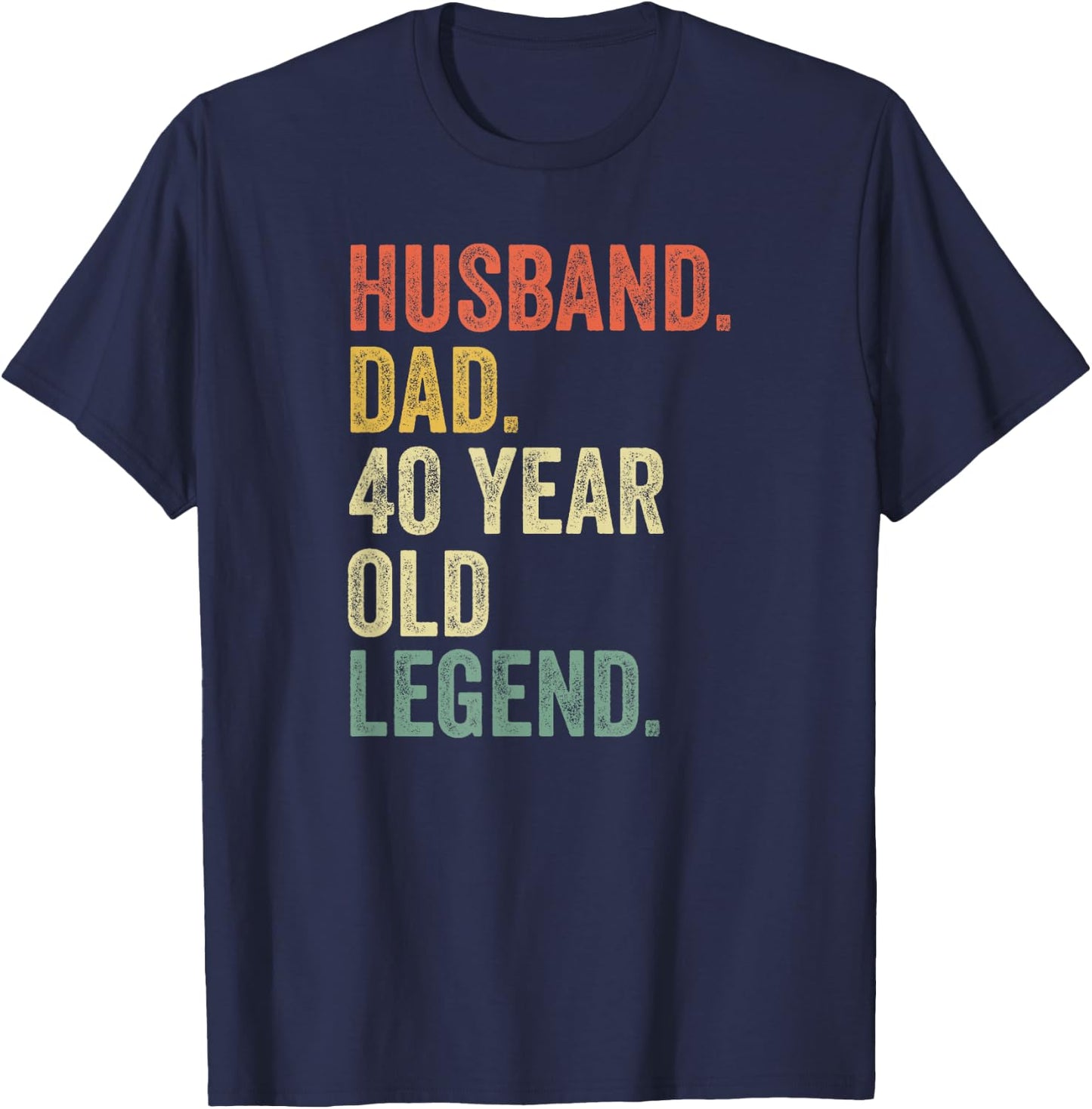 Funny 40th Birthday Gifts Vintage Dad 1980 T-Shirt - T-Shirt | Navy