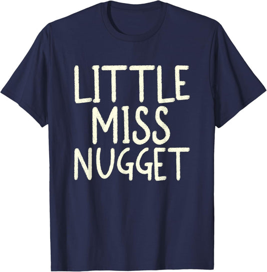 Little Miss Nugget I Chicken Nugget T-Shirt - T-Shirt | Navy