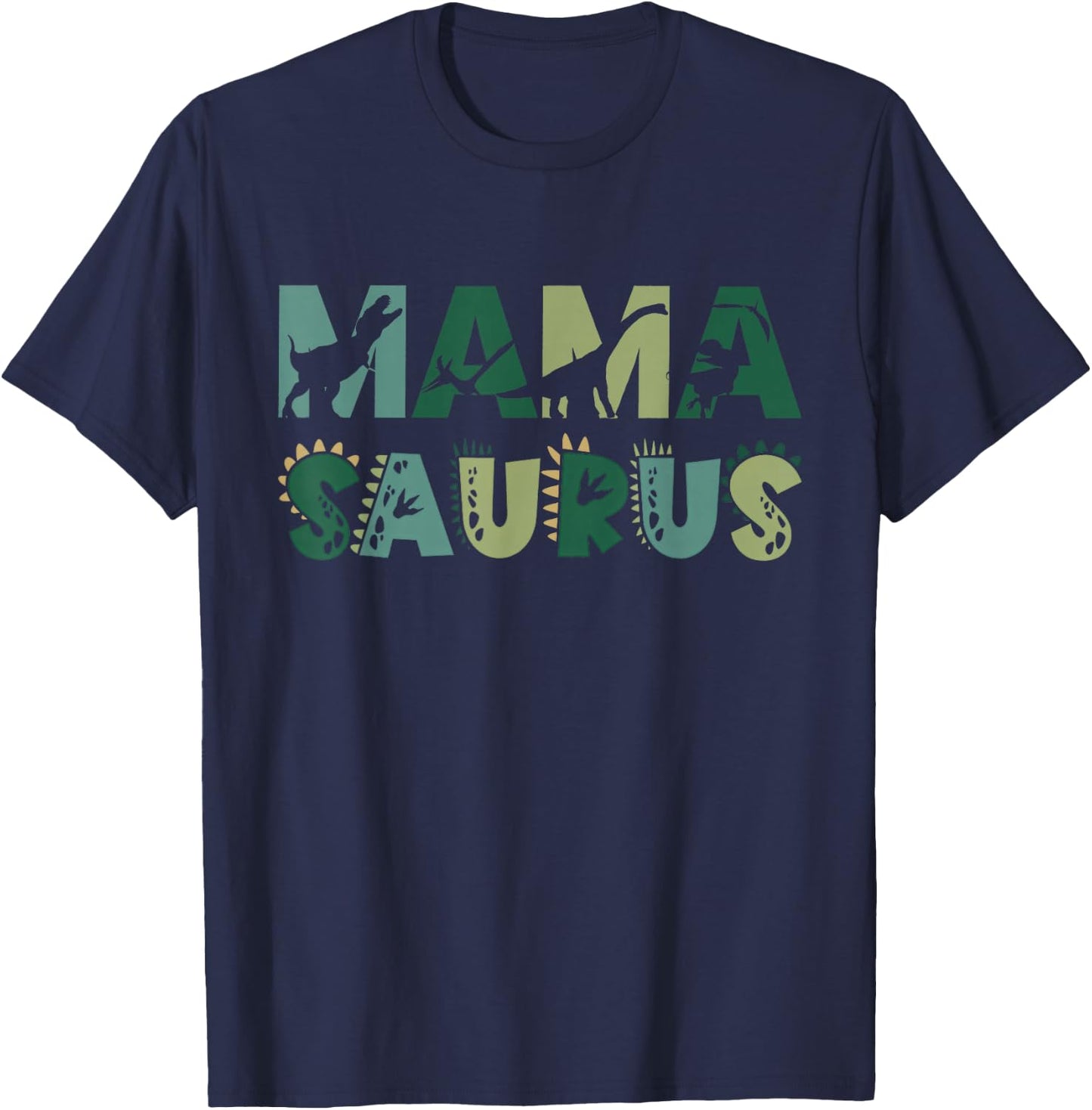 Mama Saurus Matching Family Birthday Dinosaur Men Women Kids T-Shirt - T-Shirt | Navy