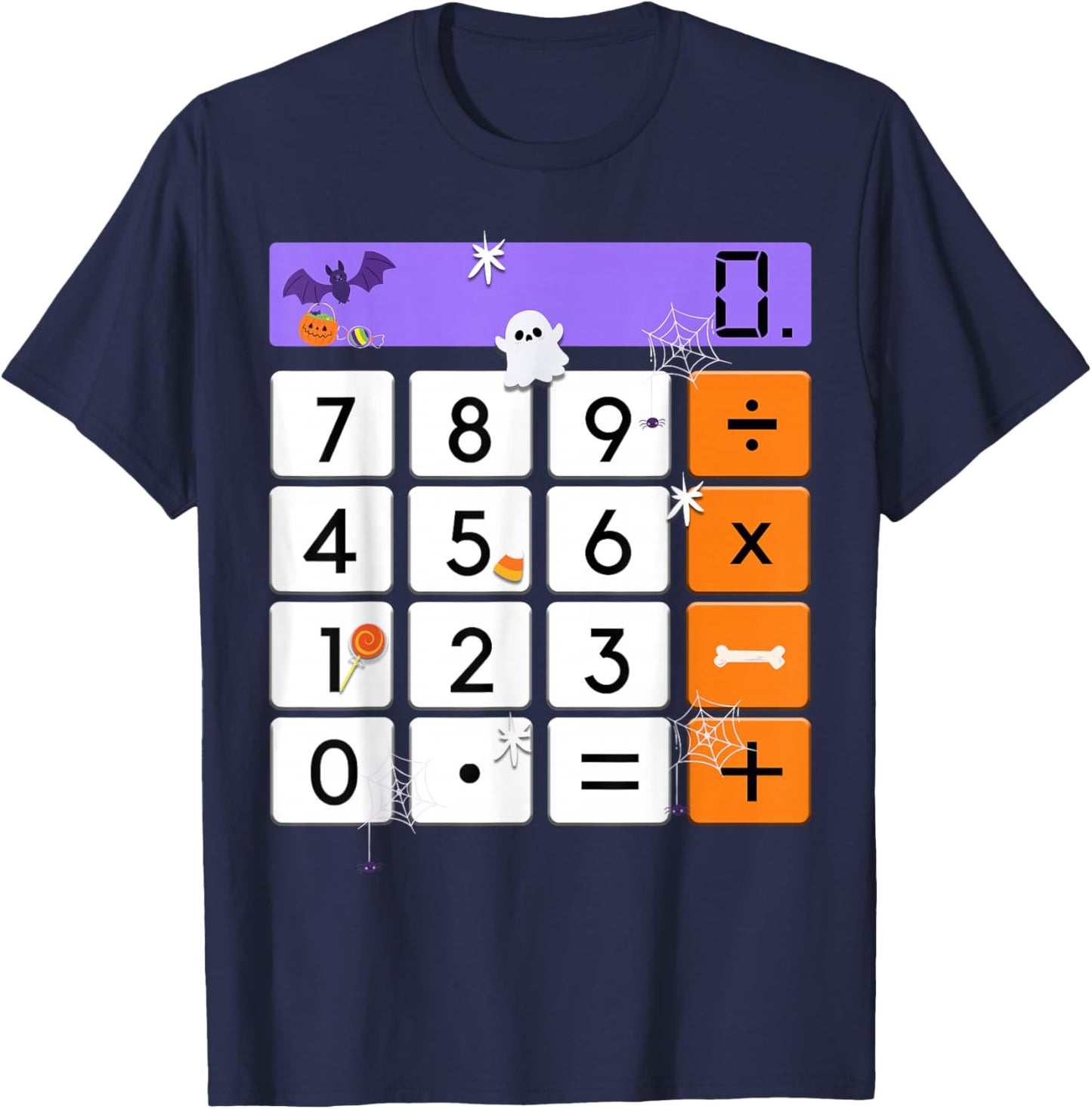 Calculator Halloween Costume Math Geek Mathematics Teacher T-Shirt - T-Shirt | Navy