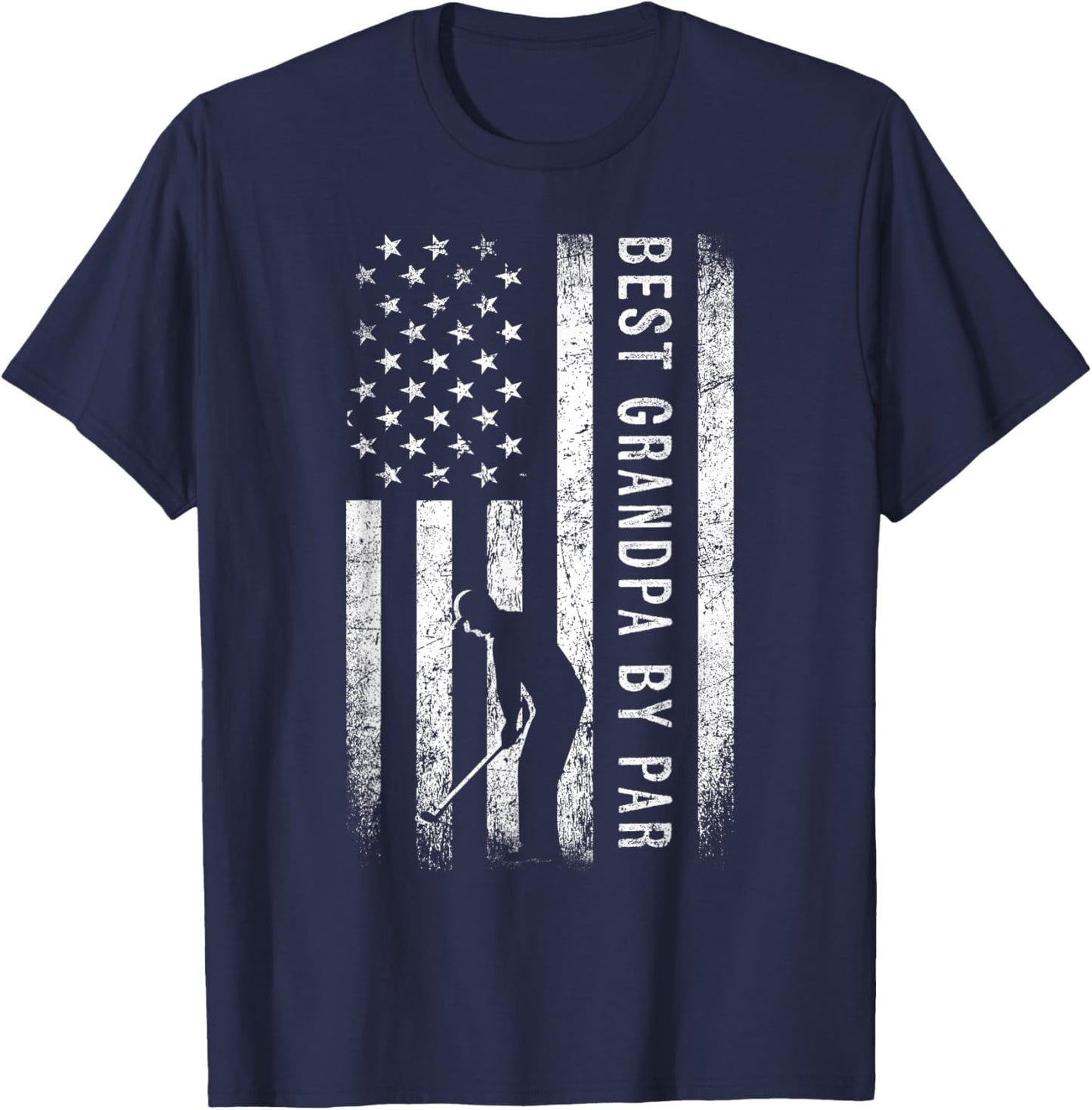 Best Grandpa By Par Golfing Gifts Grandpa Father's Day Golf T-Shirt - T-Shirt | Navy