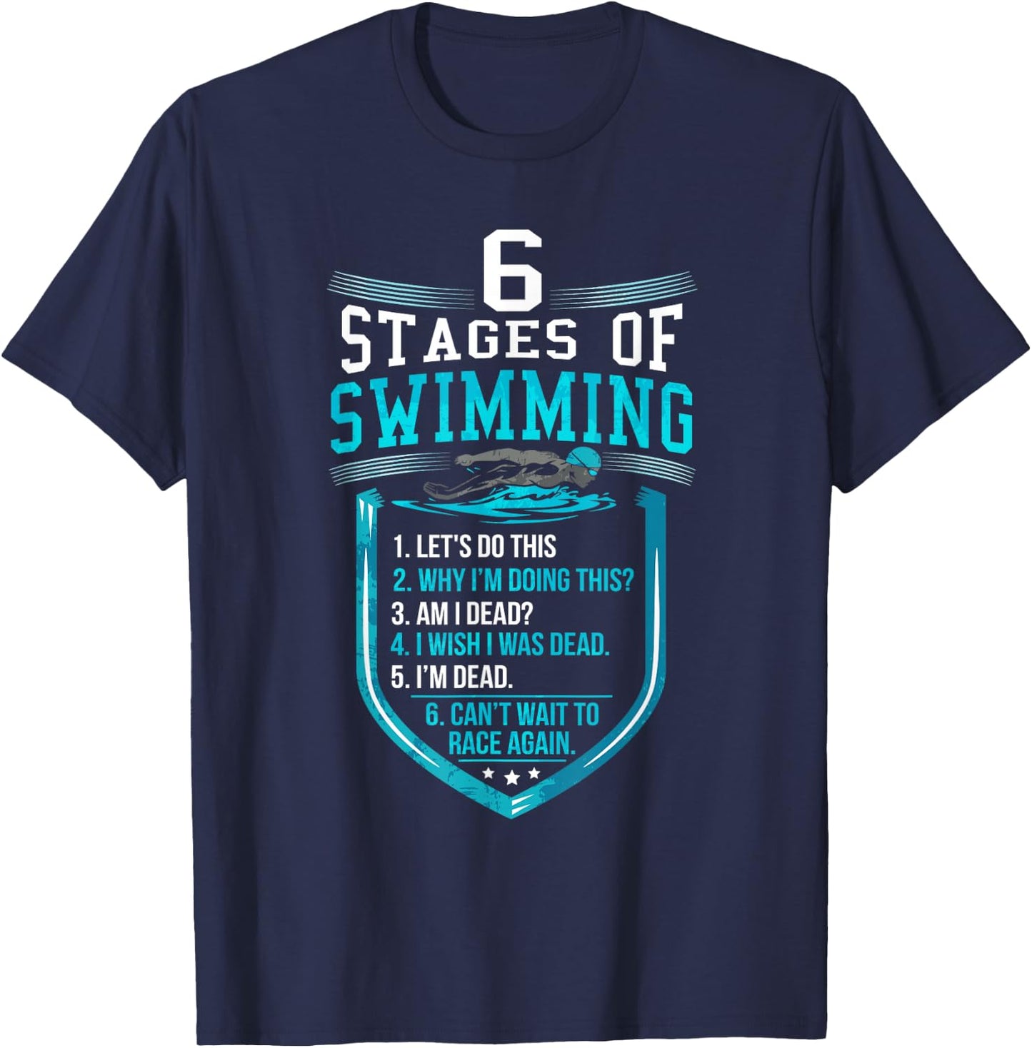 Gifts For Swimmers Swim Team Swimming Funny Swimmers T-Shirt - T-Shirt | Navy