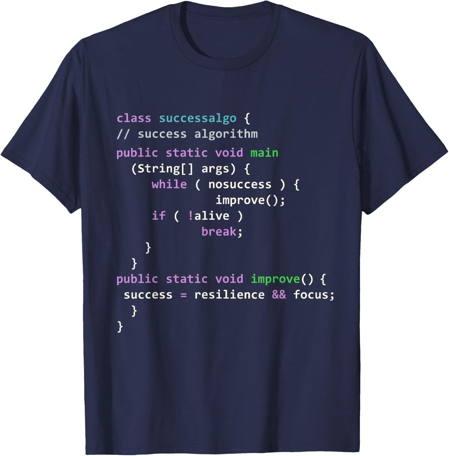 Java Programming Java Success Algorithm Java Programmer T-Shirt - T-Shirt | Navy
