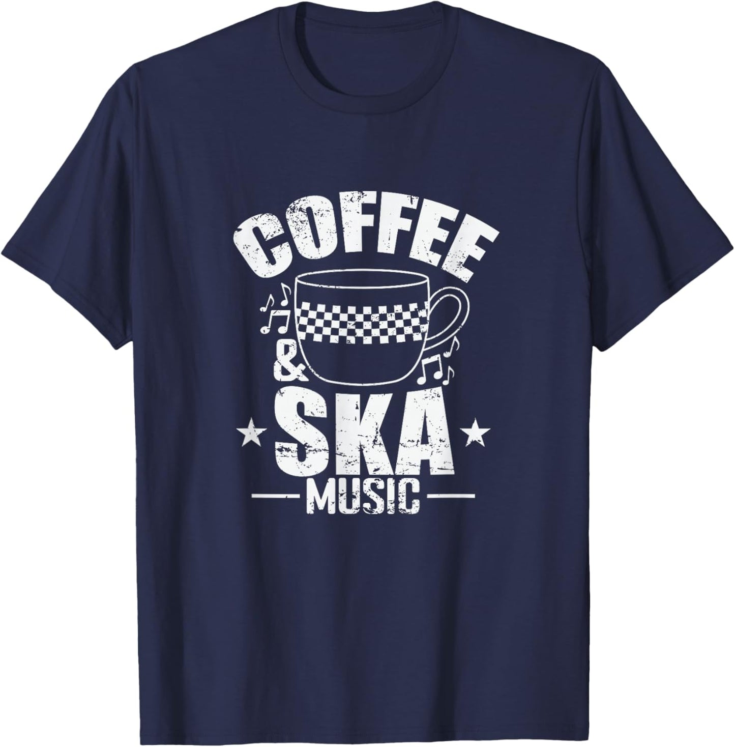 Coffee and Ska Music T-Shirt - T-Shirt | Navy
